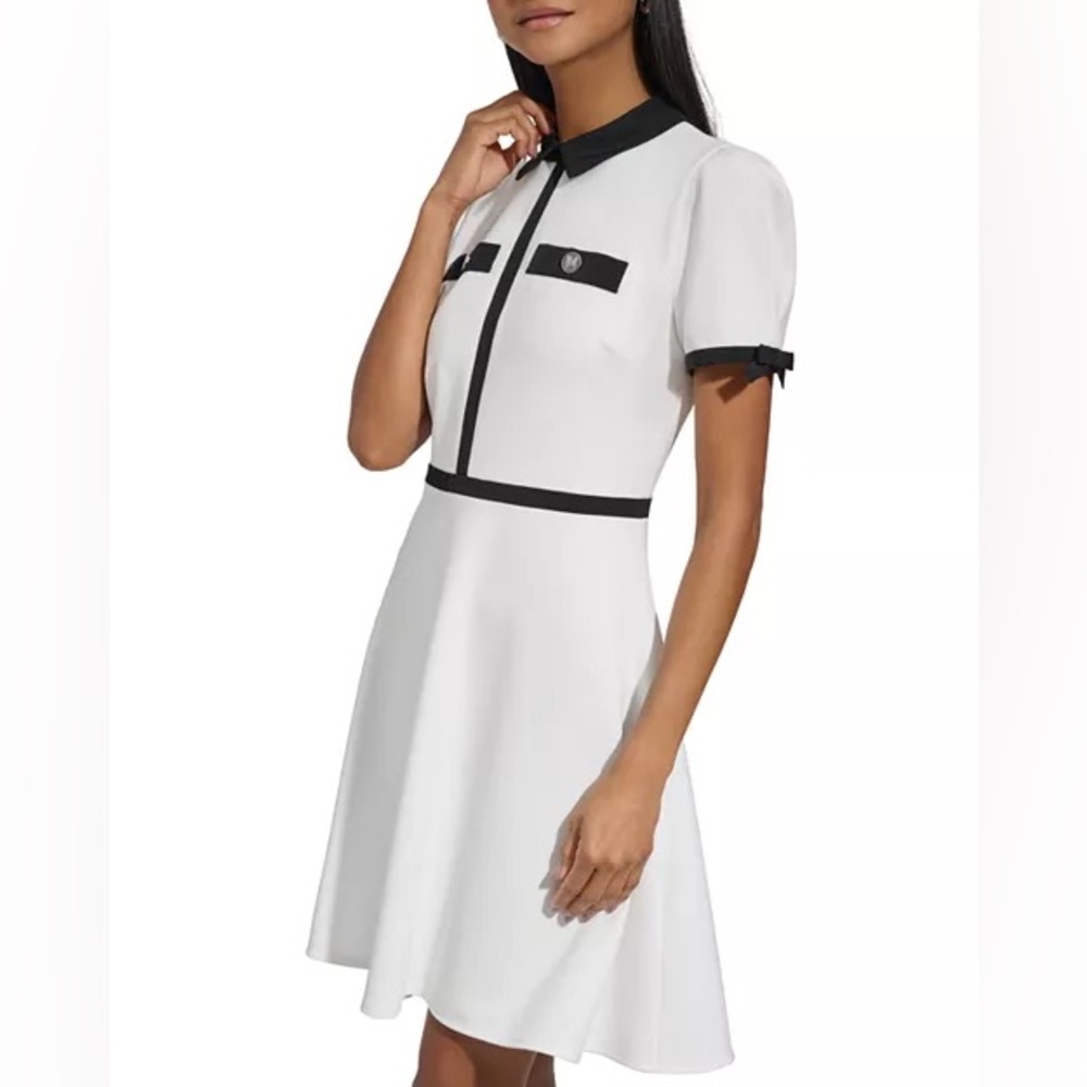 KARL LAGERFELD PARIS
Bow Sleeve A Line Mini Dress - Picture 3 of 12